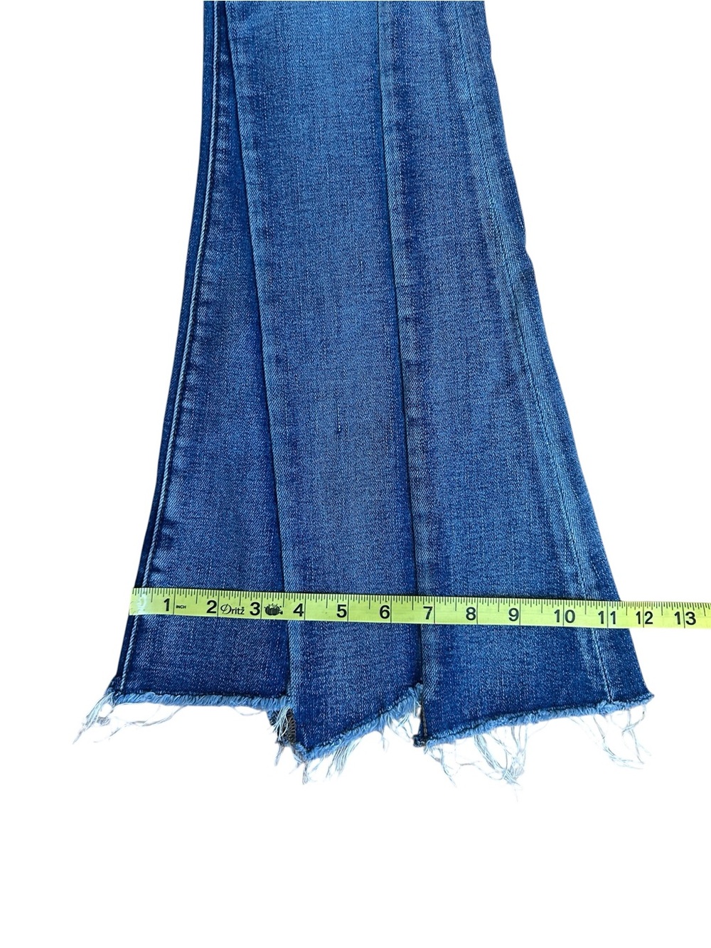 Flying Monkey Raw Hem Flare Leg Boho Denim Jeans size 24 - Picture 9 of 10